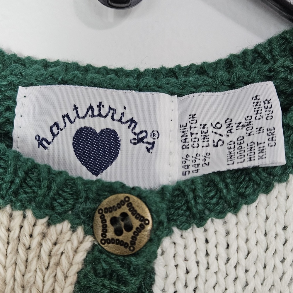 Hartstrings Knit Sweater Vest Kid Sz 5‎ Christmas Holiday Bells Vintage NEW - Picture 3 of 10